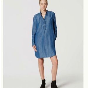 LOFT chambray shirtdress